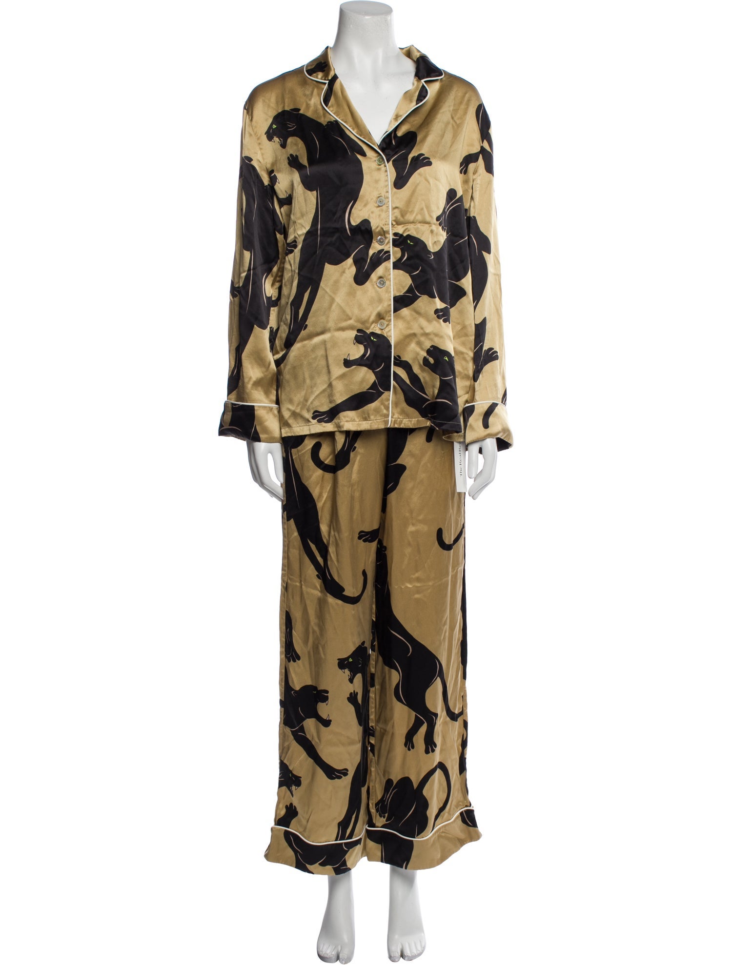 Olivia von Halle Silk Printed Pajamas