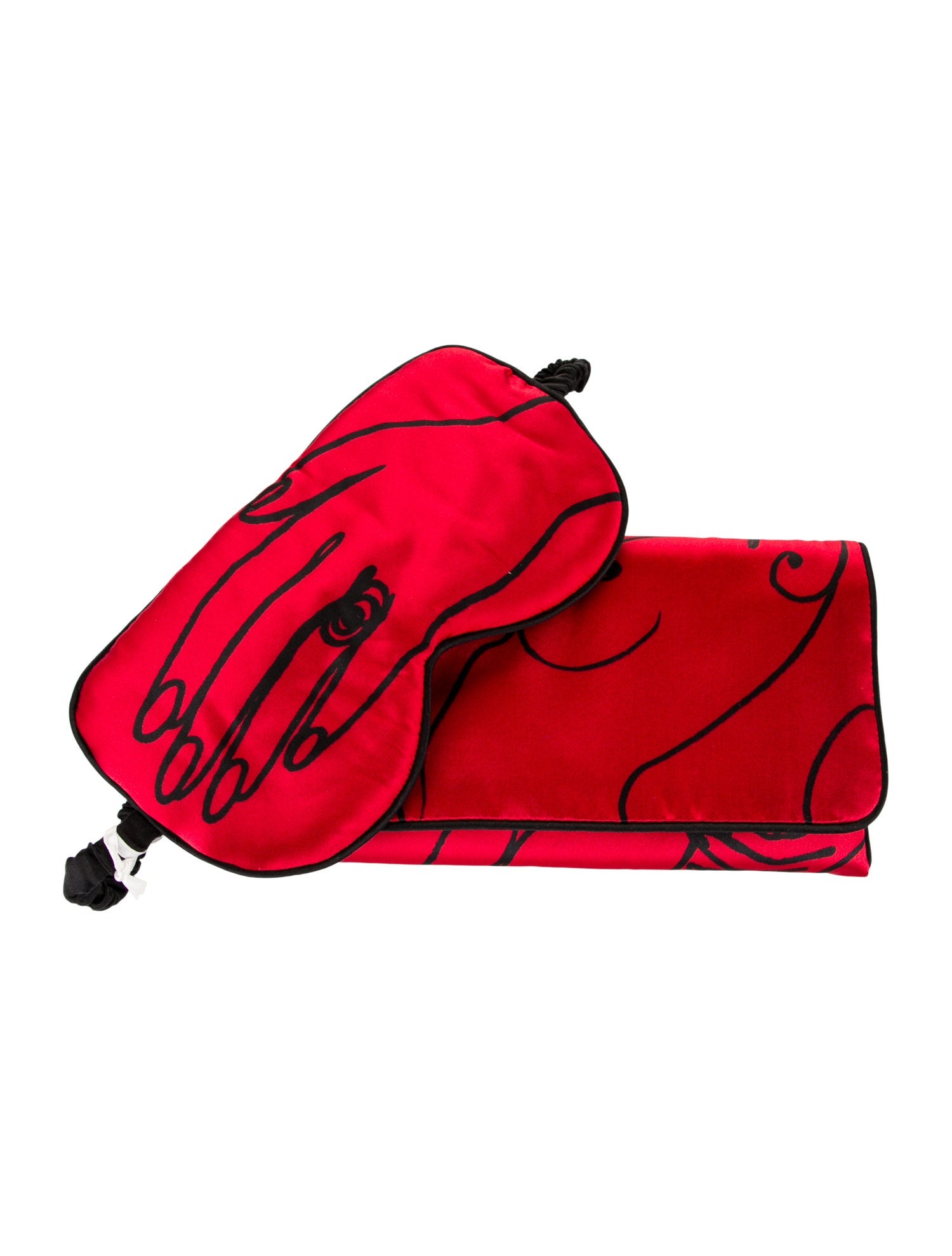 Olivia von Halle Silk Pattern Print Sleeping Mask w/Tags