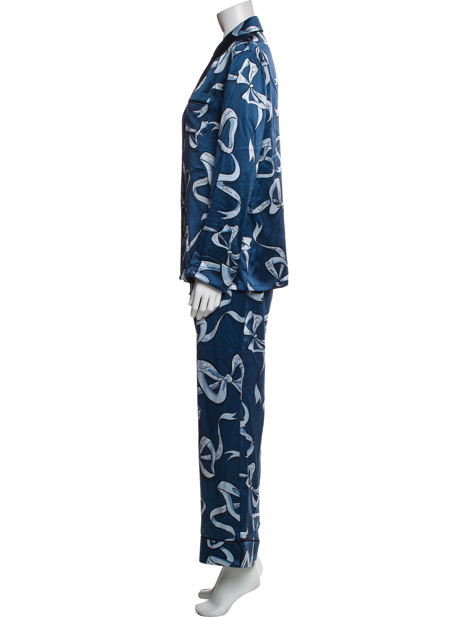 Olivia von Halle Silk Printed Pajamas