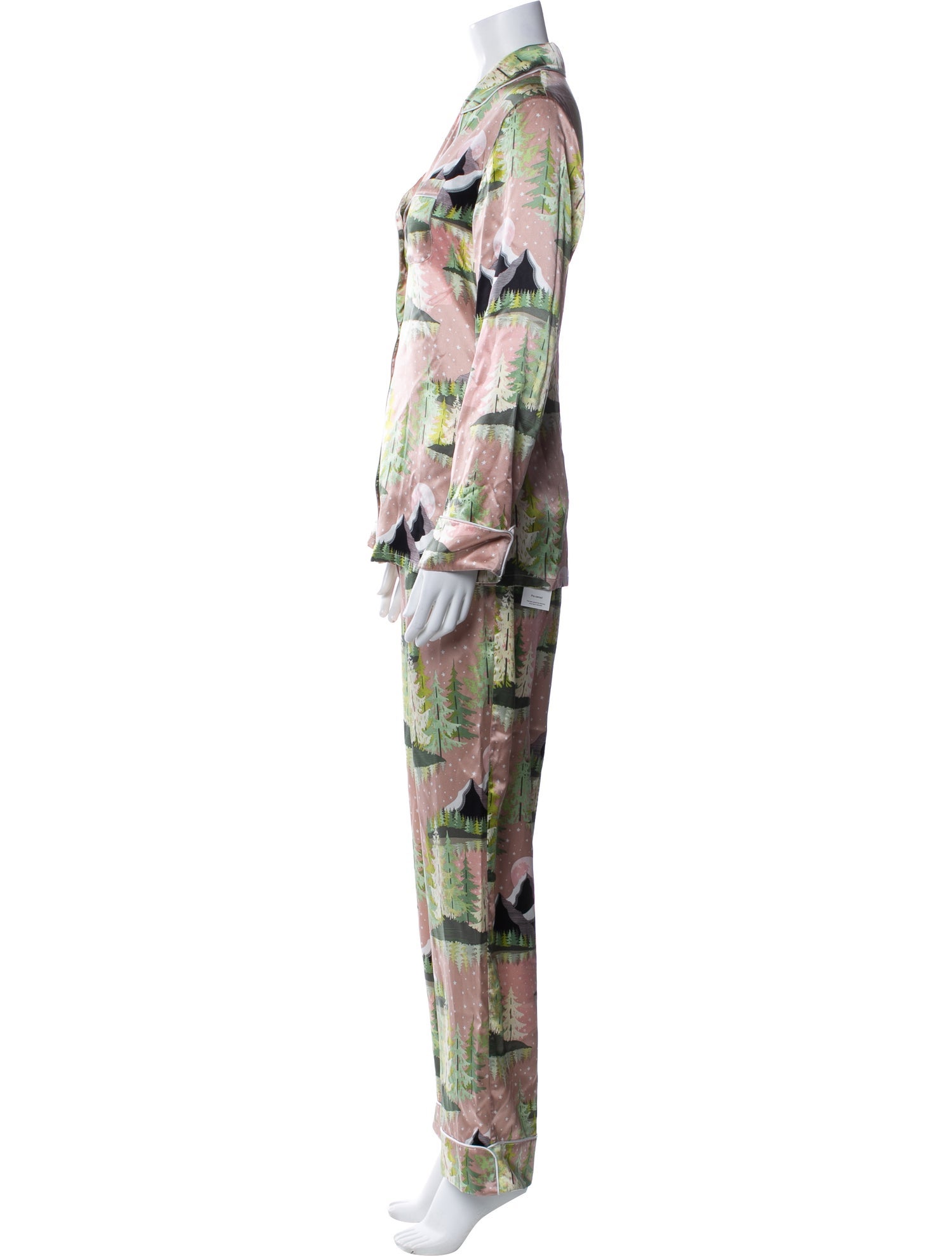 Olivia von Halle Silk Printed Pajamas