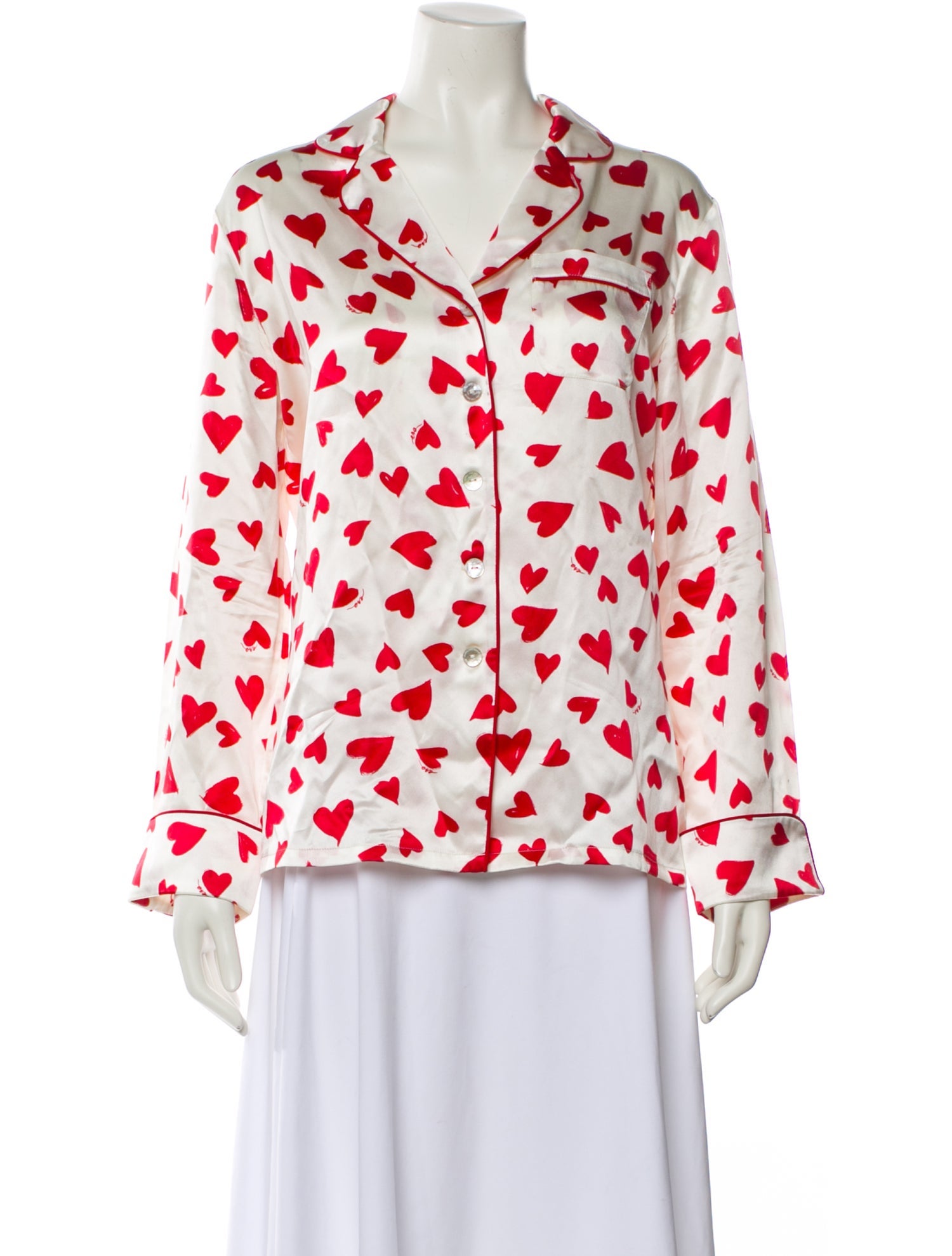 Olivia von Halle Silk Printed Pajamas