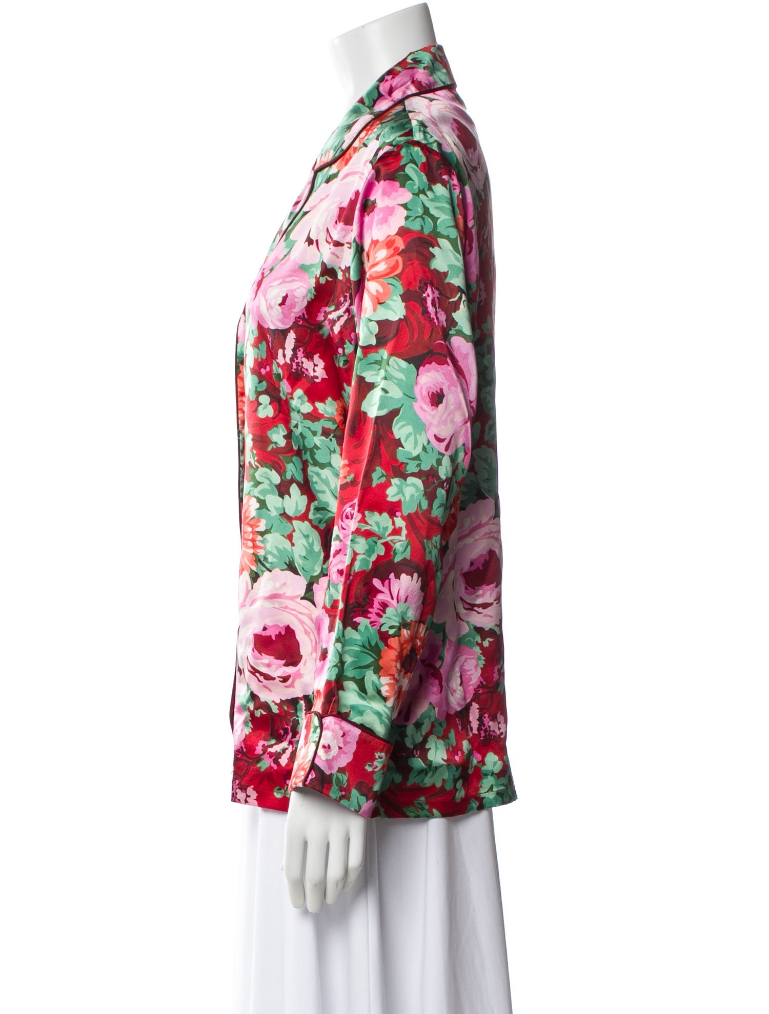 Olivia von Halle Silk Printed Pajamas w/ Tags