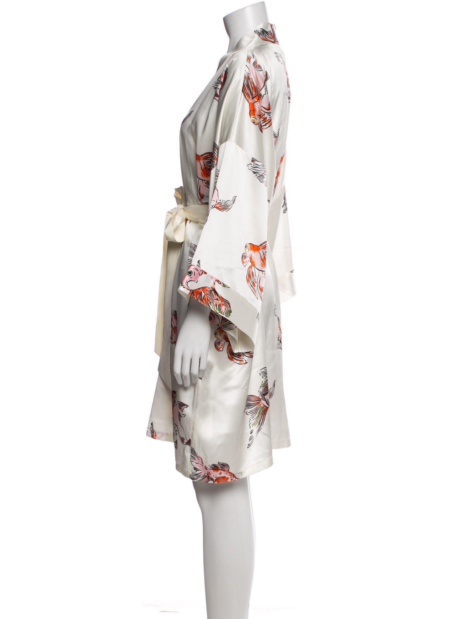 Olivia von Halle Silk Printed Robe w/ Tags