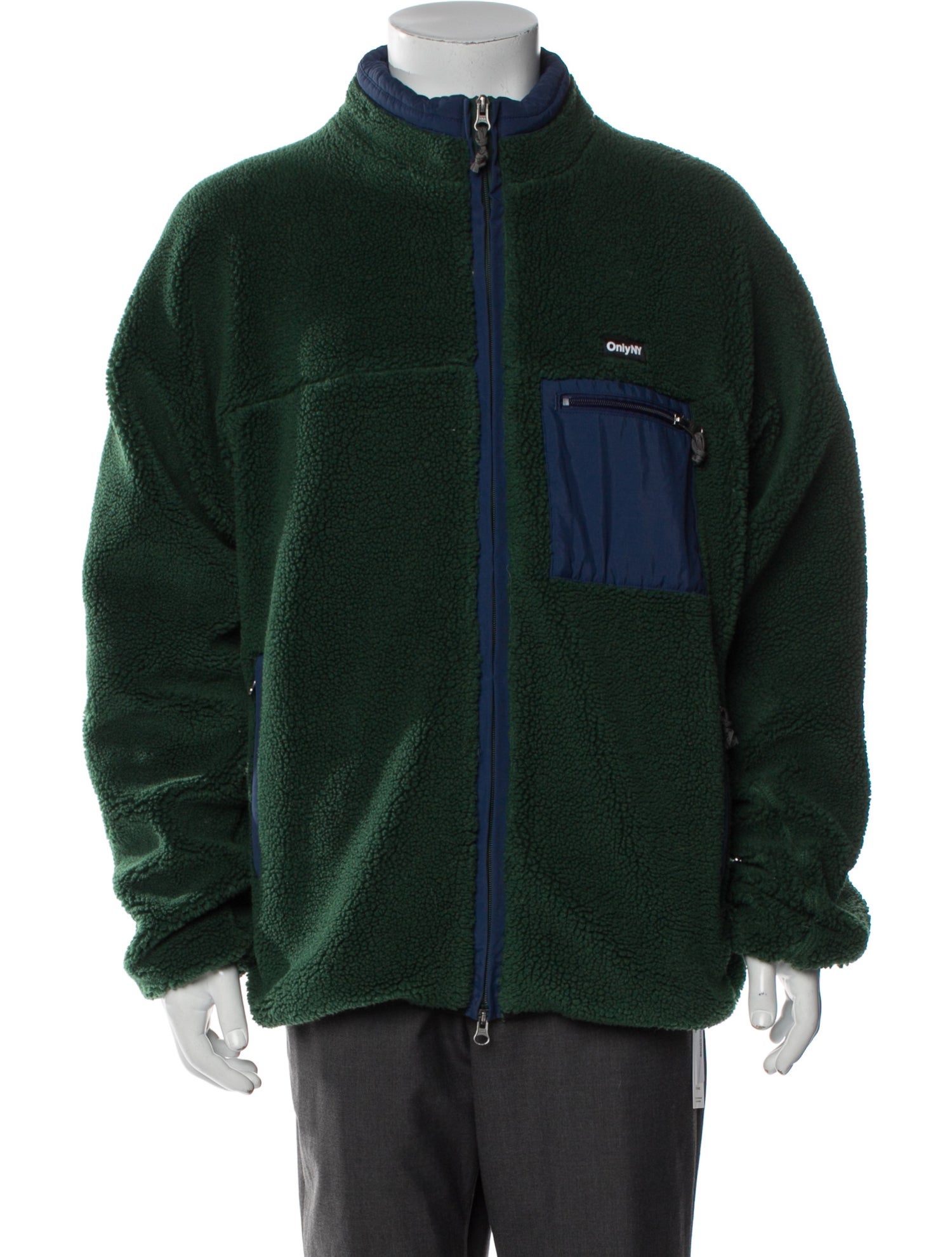 Only NY Colorblock Pattern Puffer Coat