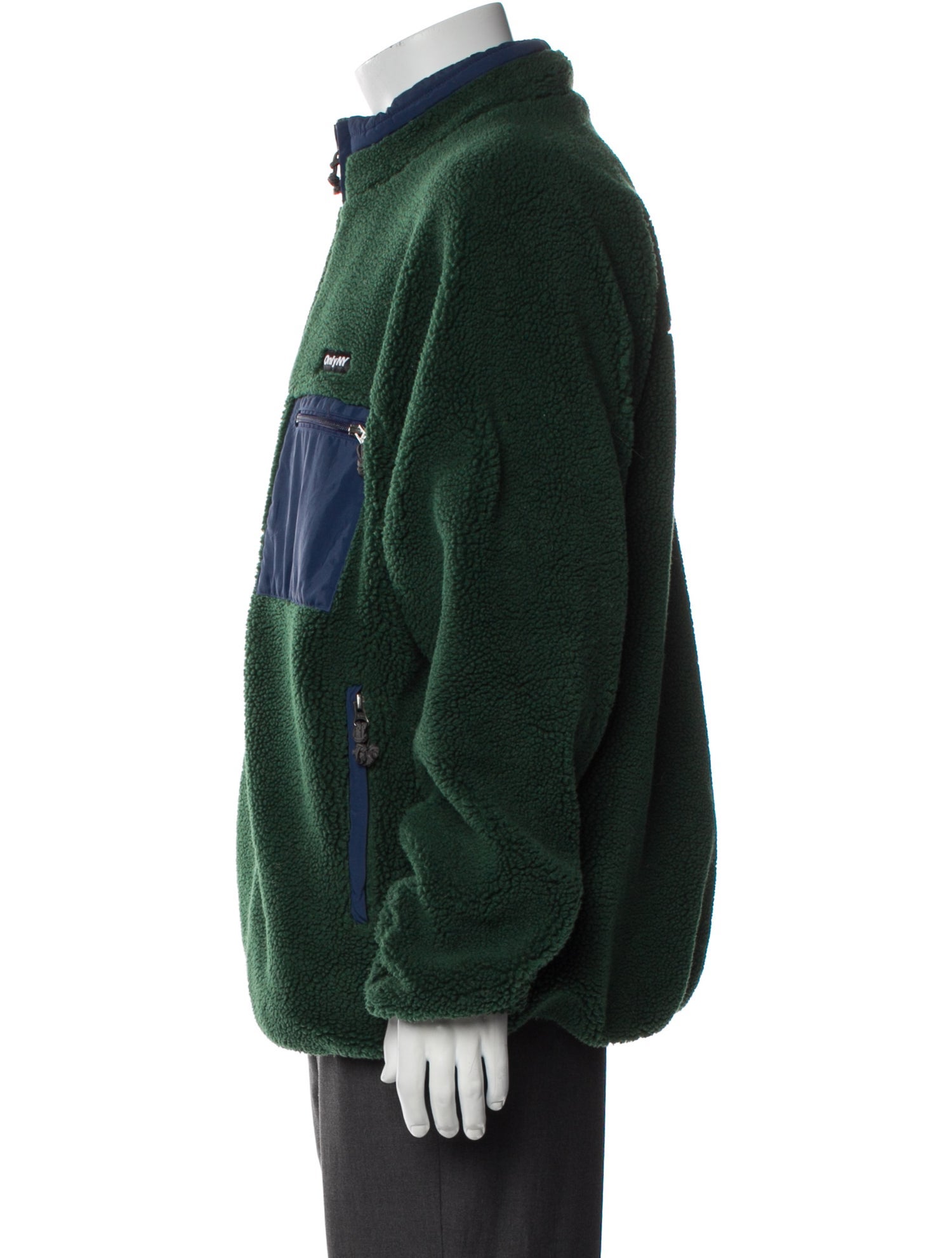 Only NY Colorblock Pattern Puffer Coat