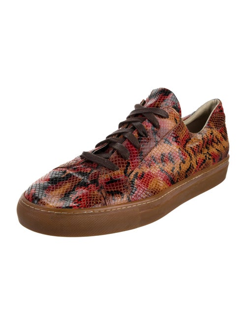 Oliver Sweeney Embossed Leather Animal Print Sneakers