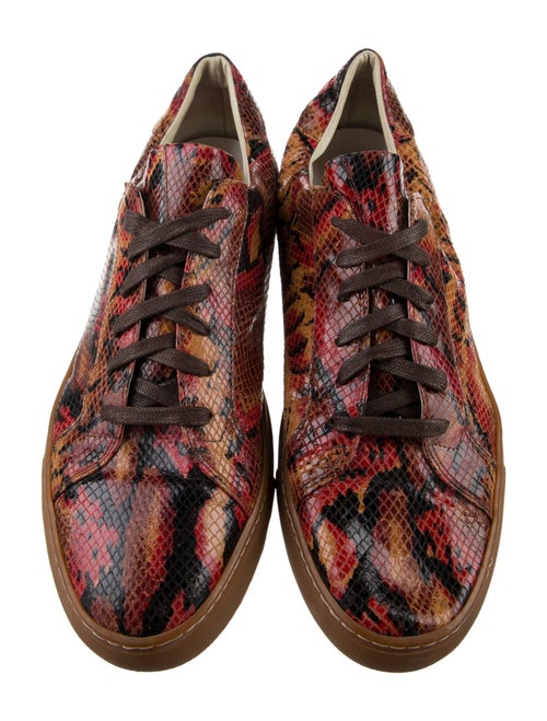 Oliver Sweeney Embossed Leather Animal Print Sneakers