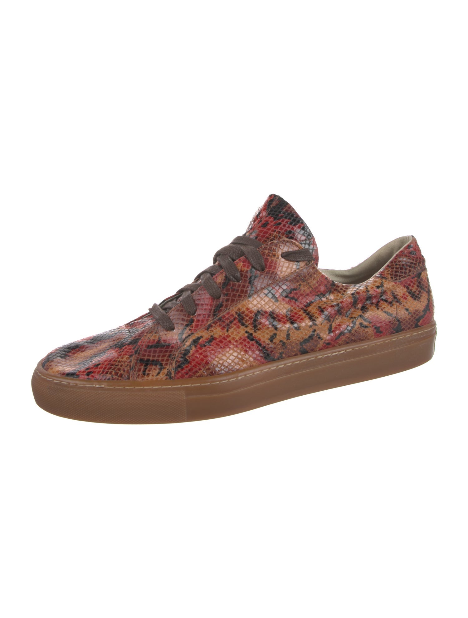 Oliver Sweeney Embossed Leather Animal Print Sneakers