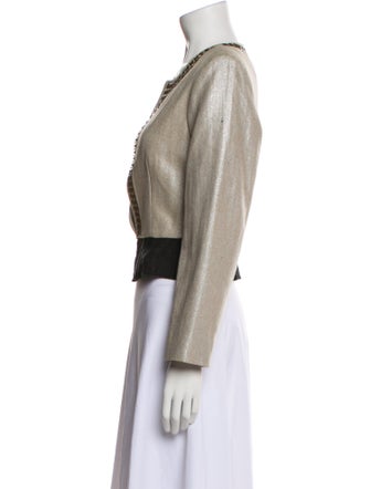 Olivia Rubin Colorblock Pattern Evening Jacket