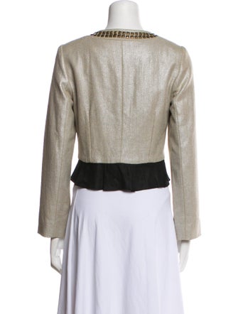 Olivia Rubin Colorblock Pattern Evening Jacket