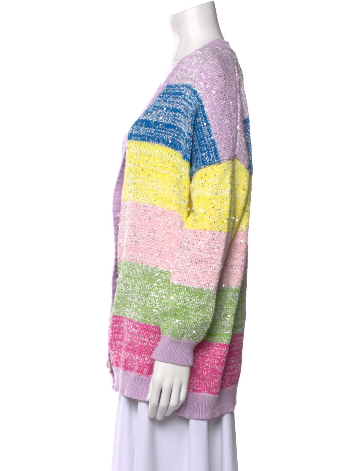 Olivia Rubin Striped Plunge Neckline Sweater w/ Tags