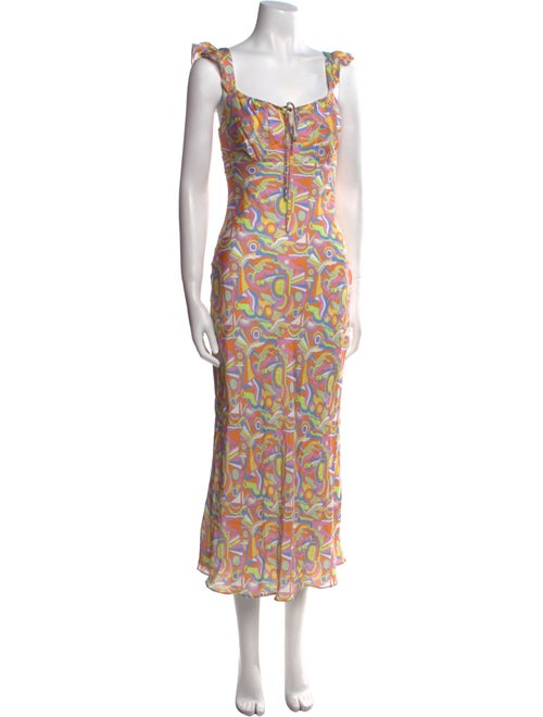 Olivia Rubin Printed Long Dress