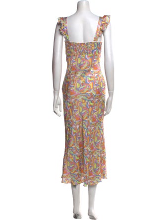 Olivia Rubin Printed Long Dress