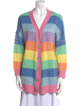 Olivia Rubin Striped V-Neck Sweater