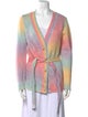 Olivia Rubin Tie-Dye Print V-Neck Sweater