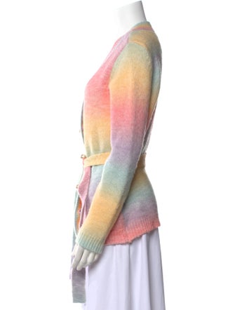 Olivia Rubin Tie-Dye Print V-Neck Sweater