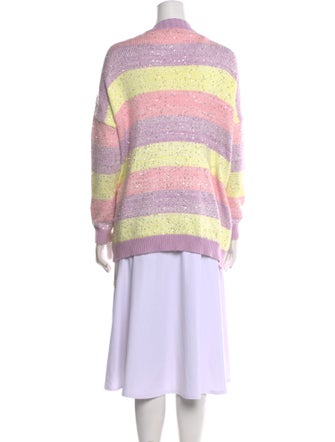 Olivia Rubin Striped Plunge Neckline Sweater