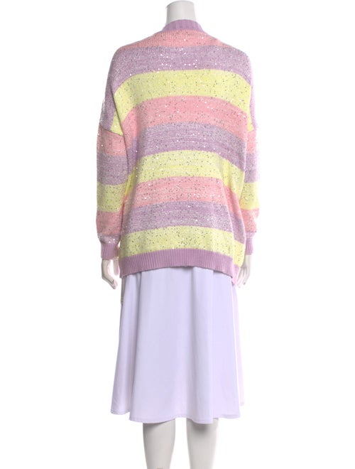 Olivia Rubin Striped Plunge Neckline Sweater
