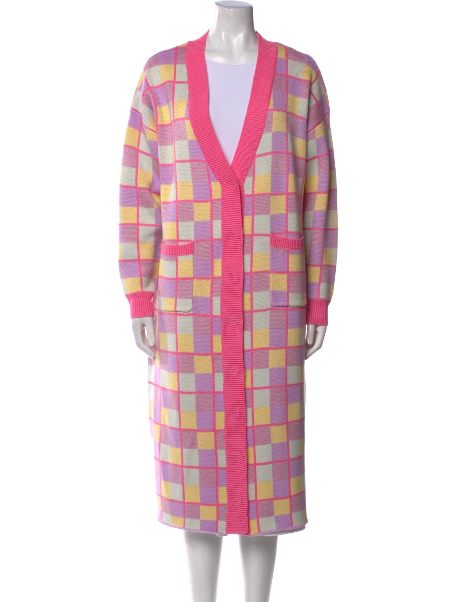 Olivia Rubin Plaid Print V-Neck Sweater w/ Tags