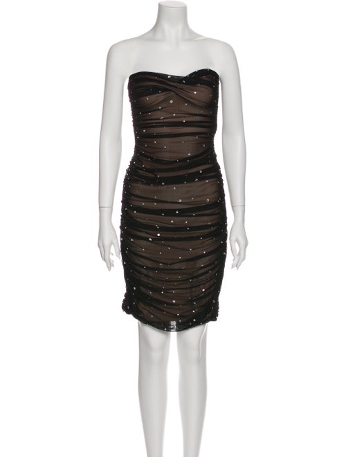 OMO Norma Kamali Strapless Mini Dress Black
