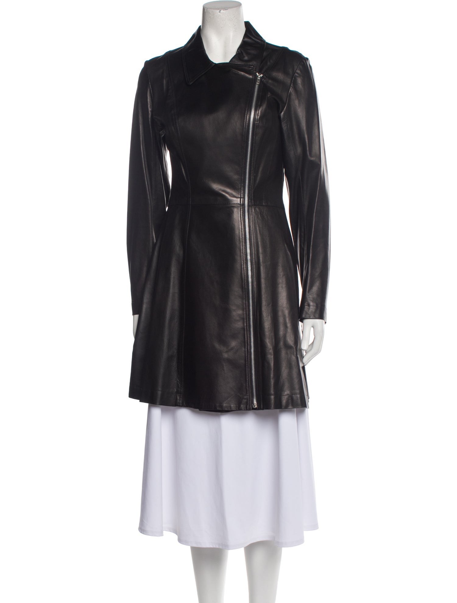 OMO Norma Kamali Vintage Leather Trench Coat