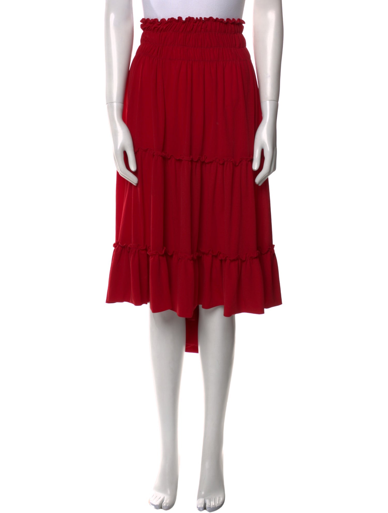 OMO Norma Kamali Ruffle Embellishment Knee-Length Skirt