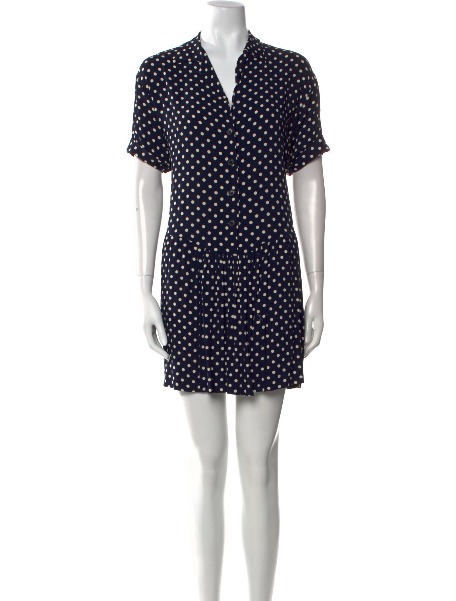 OMO Norma Kamali Polka Dot Print Mini Dress