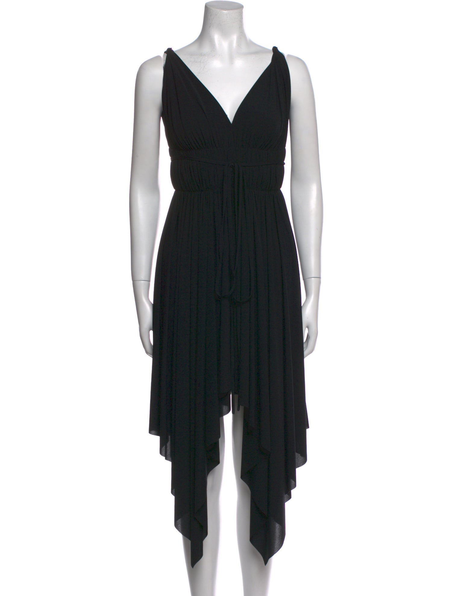 OMO Norma Kamali V-Neck Midi Length Dress