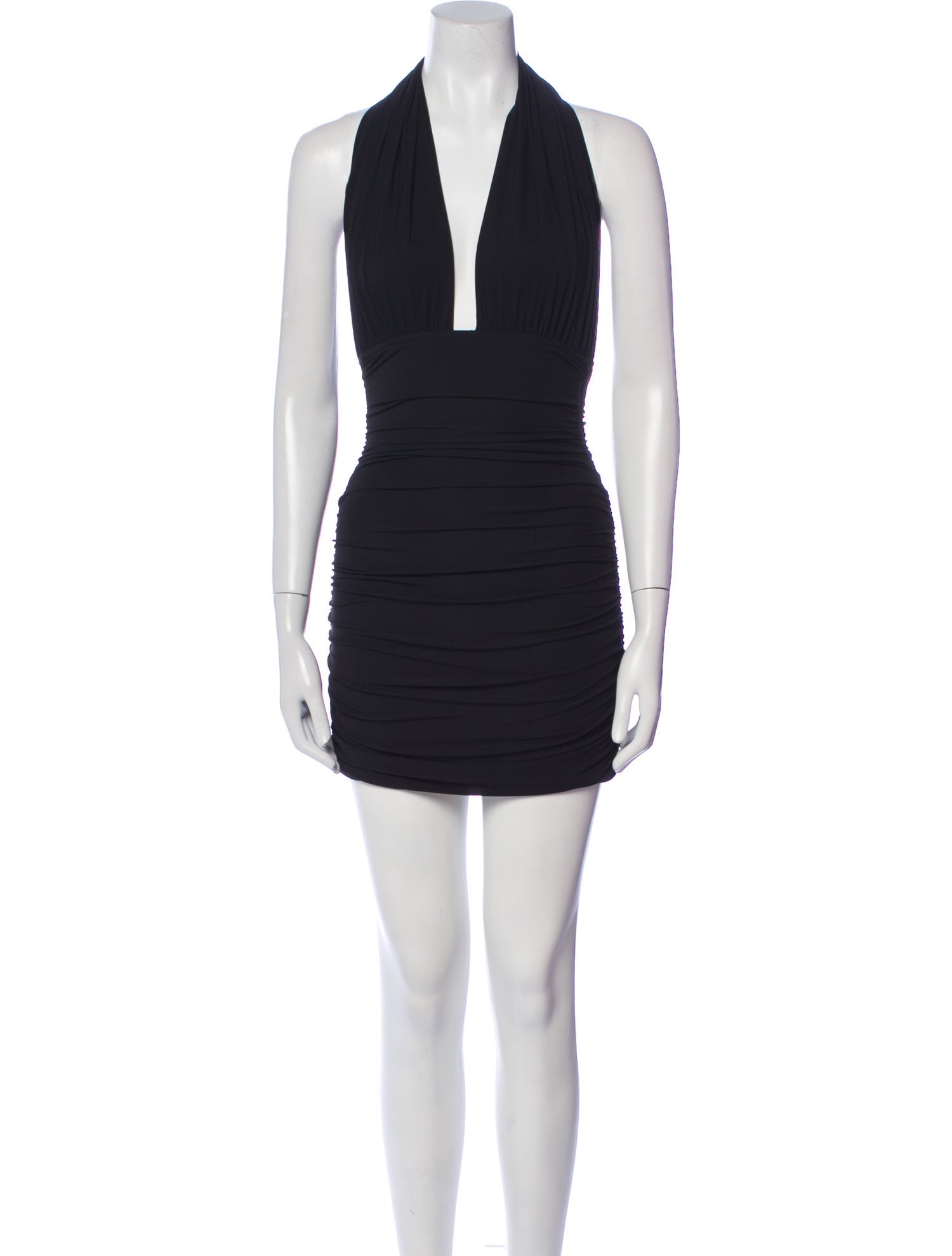 OMO Norma Kamali V-Neck Mini Dress