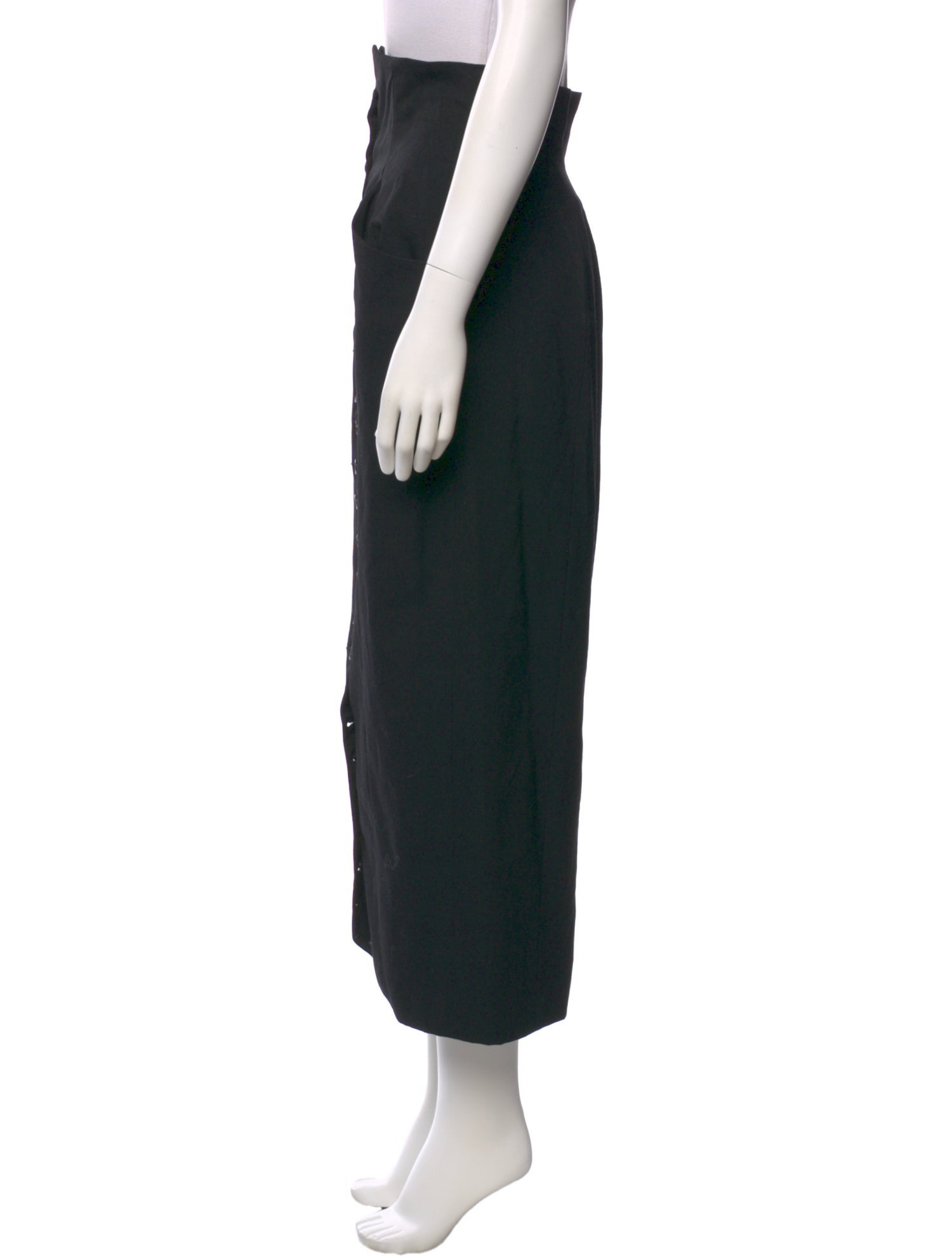 OMO Norma Kamali Wool Midi Length Skirt