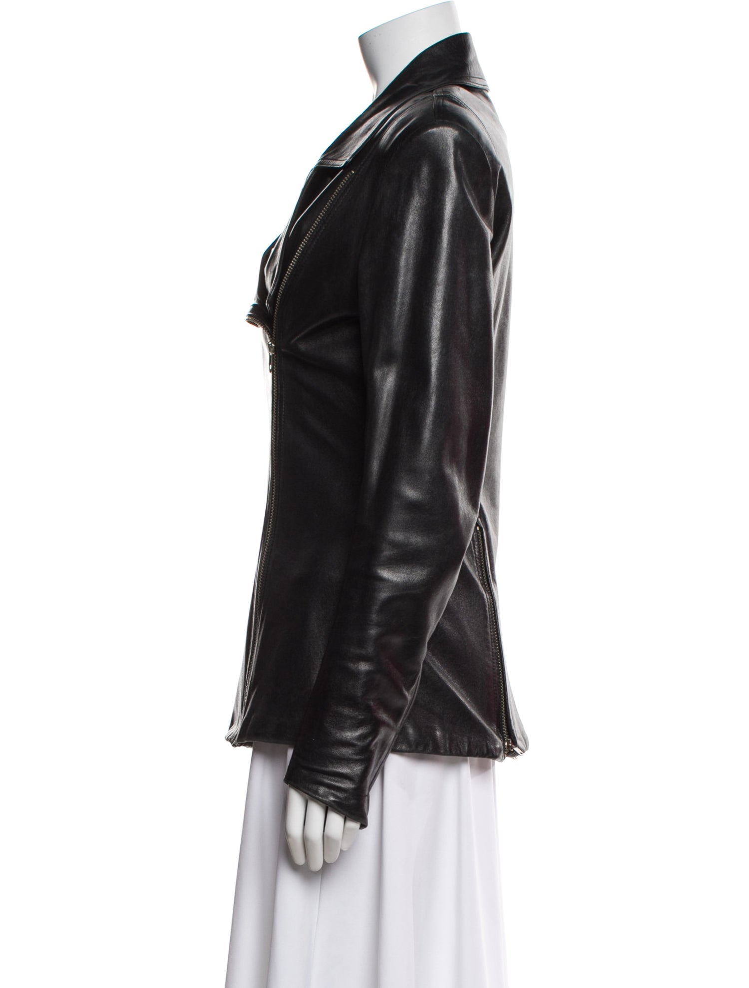 OMO Norma Kamali Leather Biker Jacket