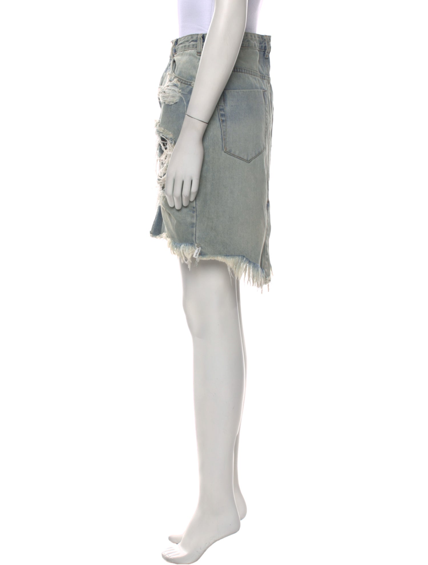 Onesixone Distressed Accents Knee-Length Skirt