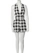 Onia Plaid Print Halterneck Romper