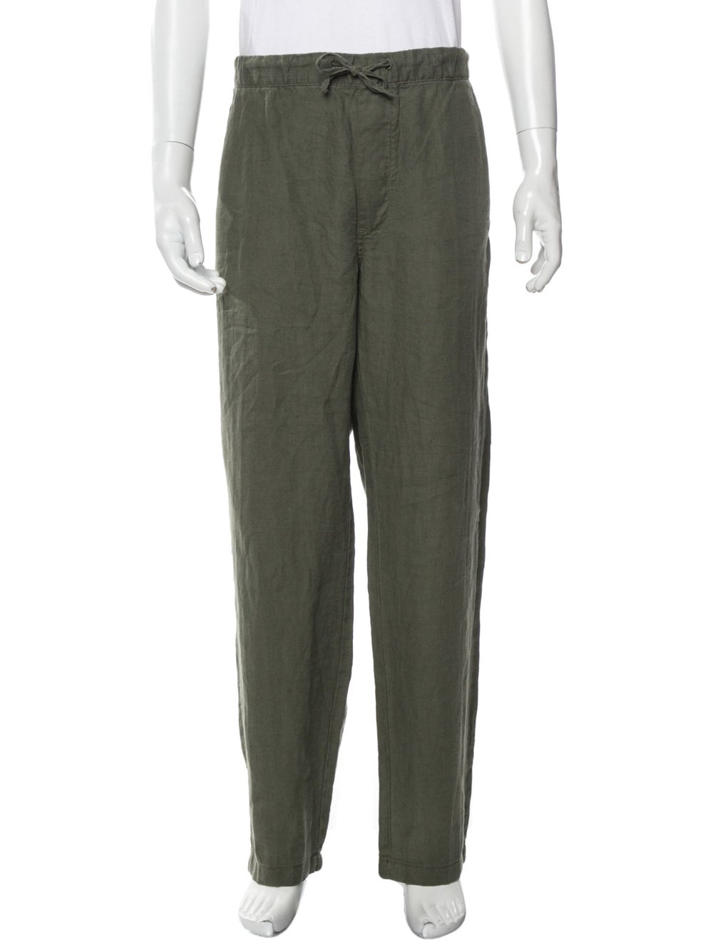 Onia Linen Pants Green, 11" Rise Pants, Clothing WONIA24314 The