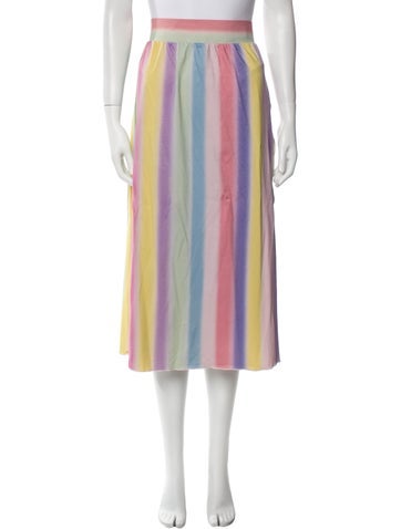 Onia Skirts Striped Midi Length Skirt M