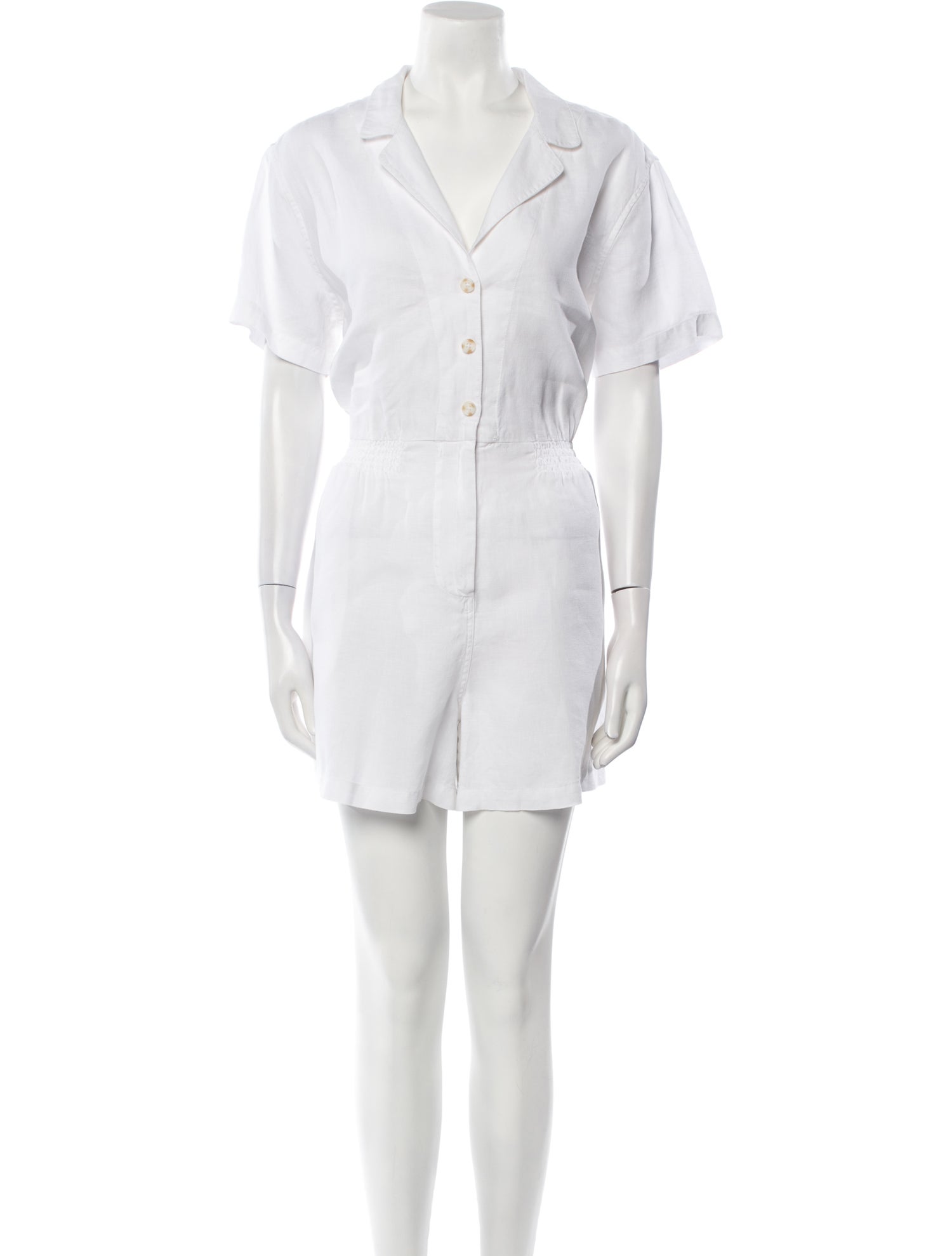 Onia Linen V-Neck Romper