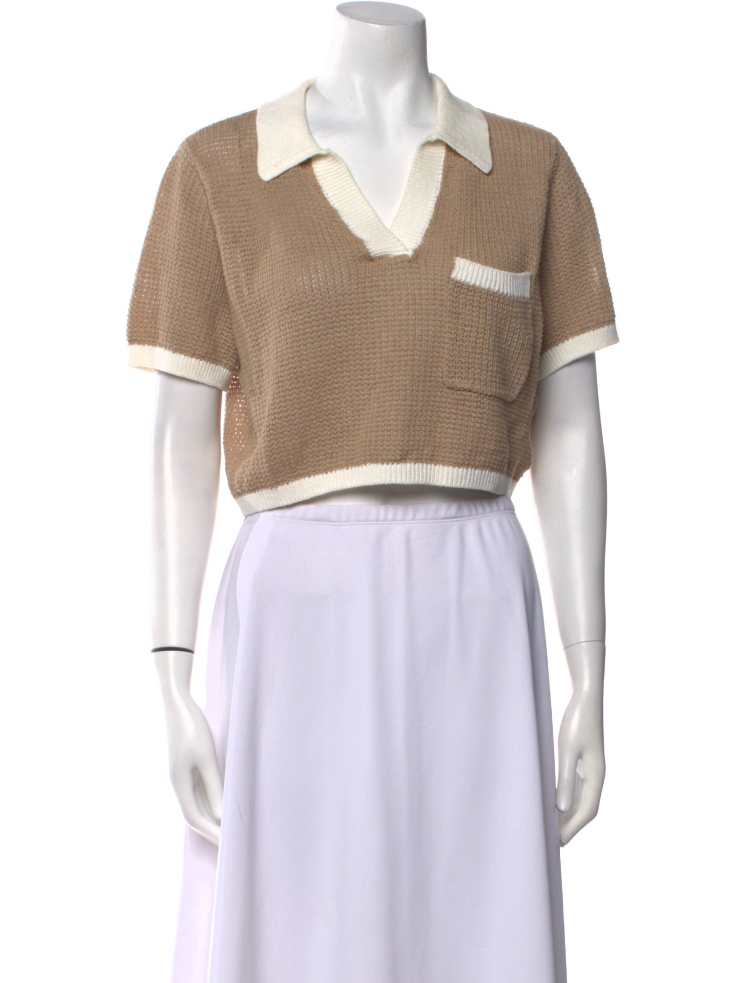 Onia Colorblock Pattern V-Neck Sweater