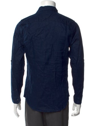 Onia Linen Long Sleeve Denim Shirt