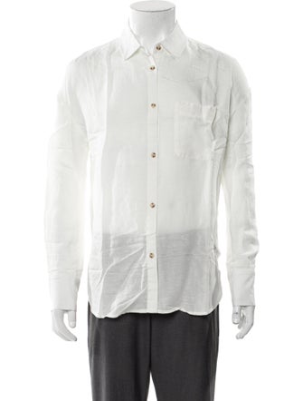 Onia Linen Long Sleeve Button-Up Top