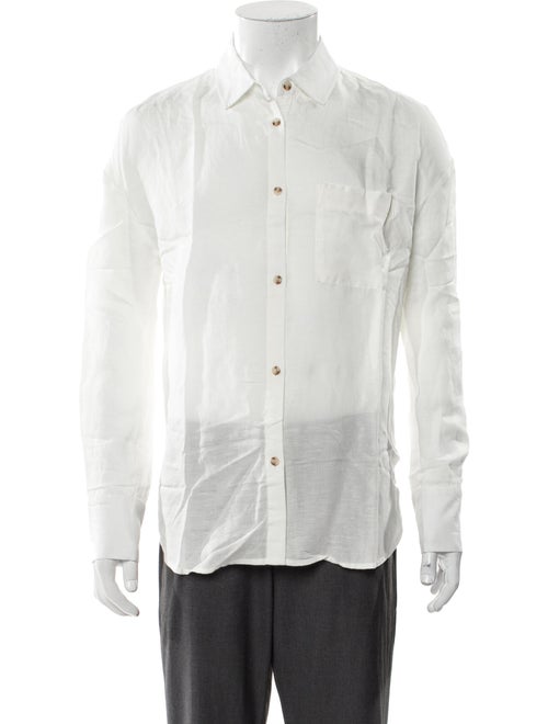 Onia Linen Long Sleeve Button-Up Top