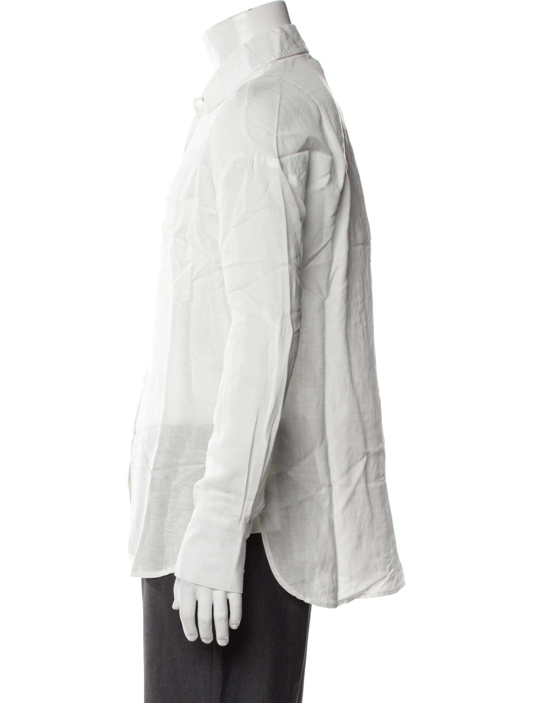 Onia Linen Long Sleeve Button-Up Top