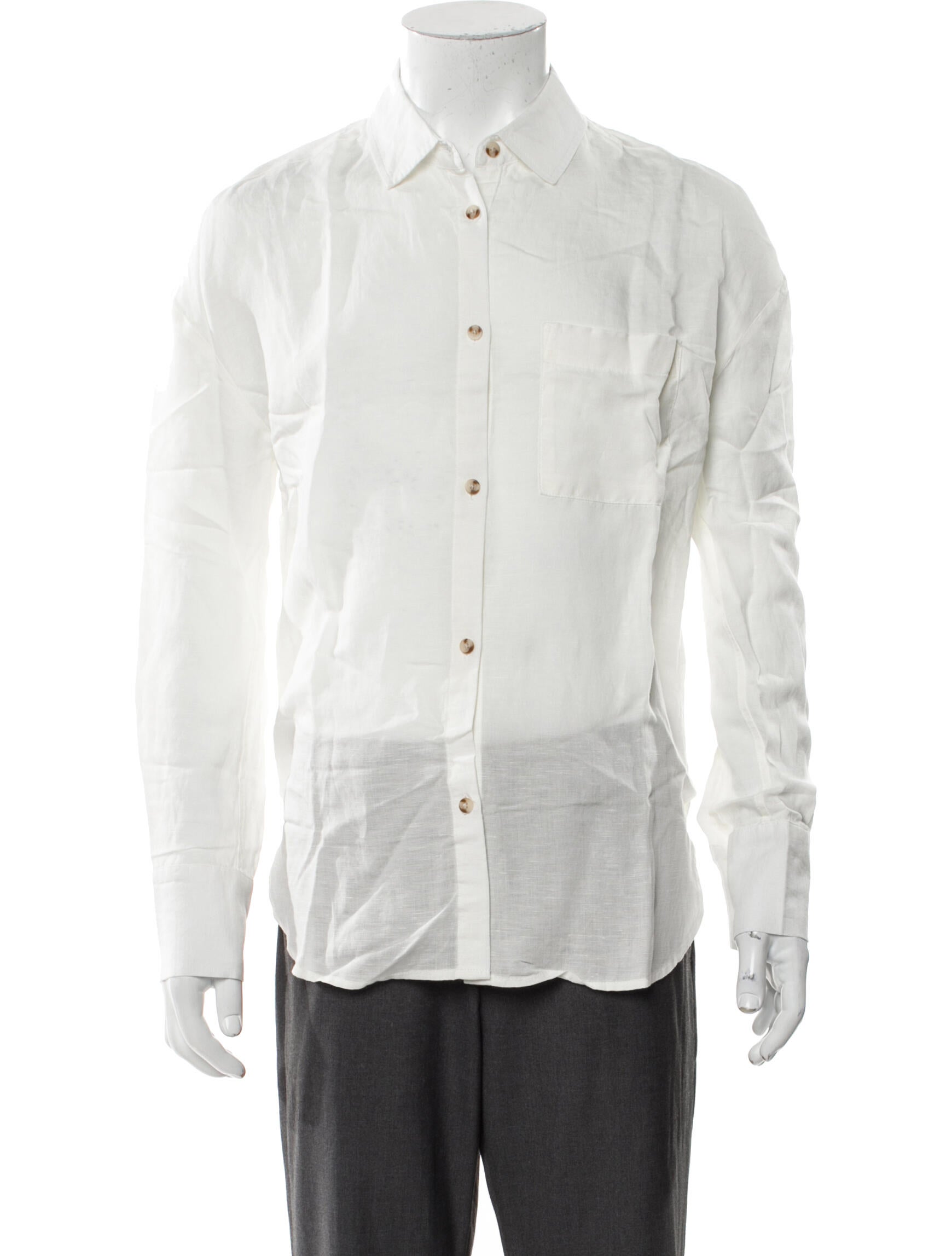 Onia Linen Long Sleeve Button-Up Top