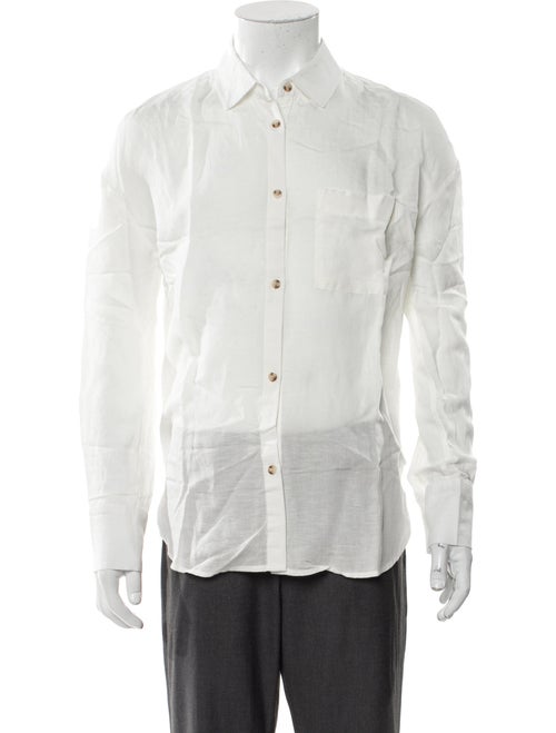 Onia Linen Long Sleeve Button-Up Top