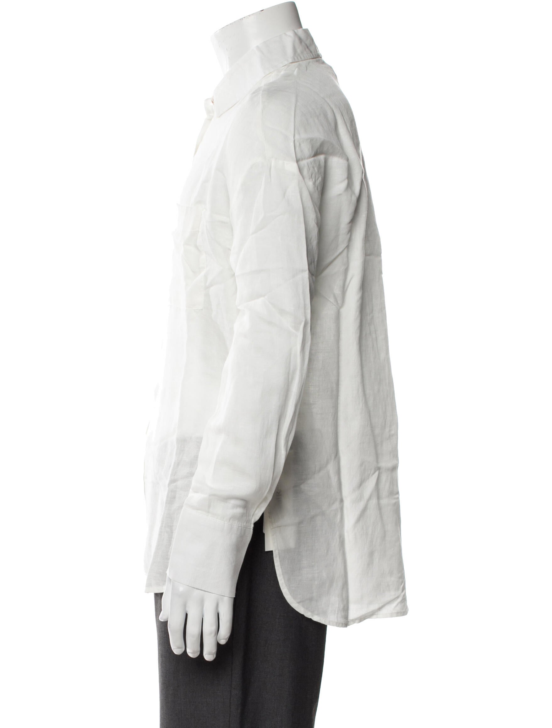 Onia Linen Long Sleeve Button-Up Top