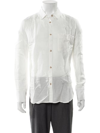 Onia Linen Long Sleeve Button-Up Top