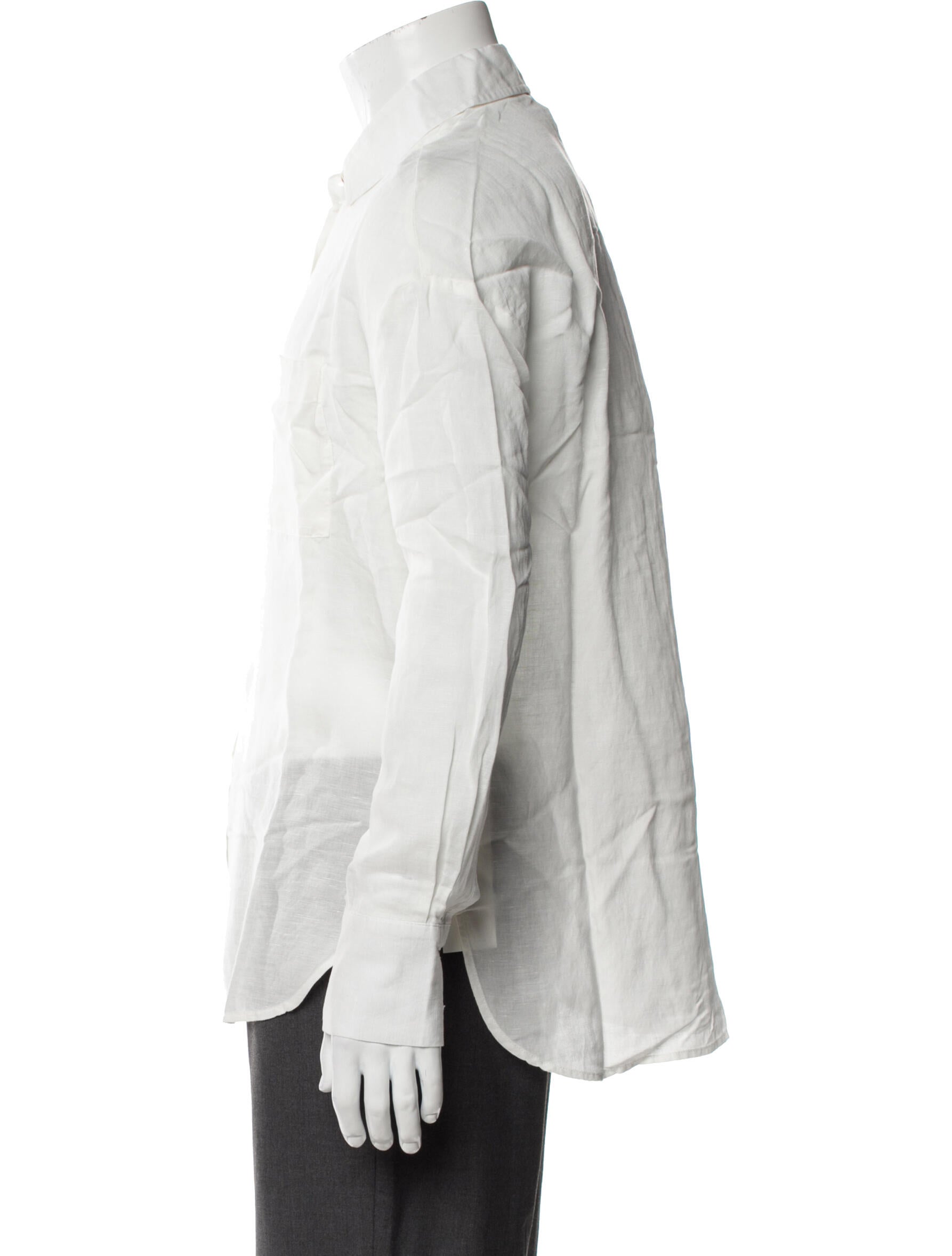 Onia Linen Long Sleeve Button-Up Top