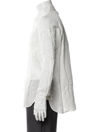 Onia Linen Long Sleeve Button-Up Top