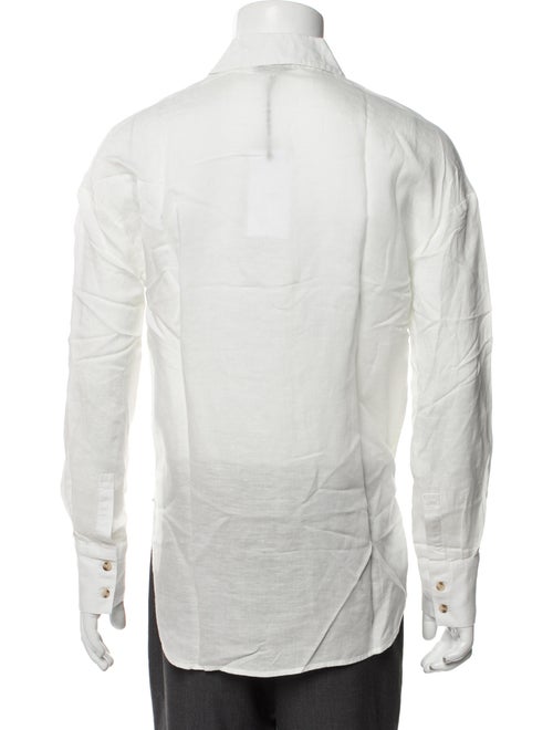Onia Linen Long Sleeve Button-Up Top