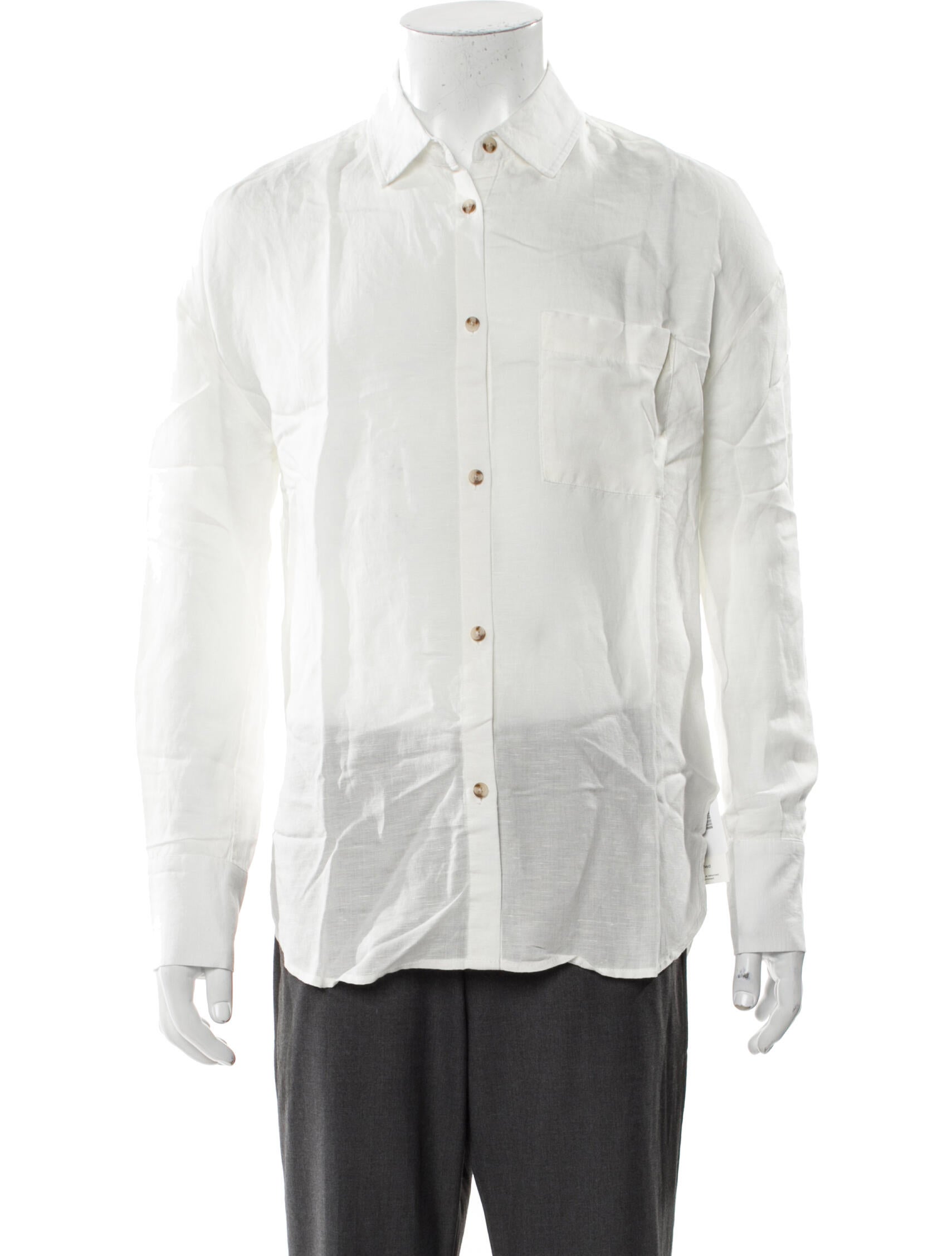 Onia Linen Long Sleeve Button-Up Top