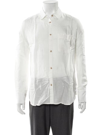 Onia Linen Long Sleeve Button-Up Top